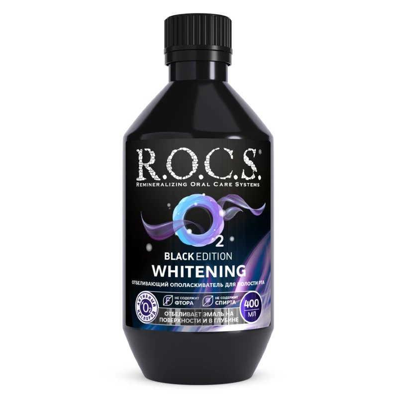 R.O.C.S. Mouthwash Black Edition 400ml ( Alcohol Free )