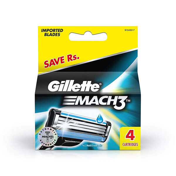 Gillette Mach3 Refill Blades 4 Pieces