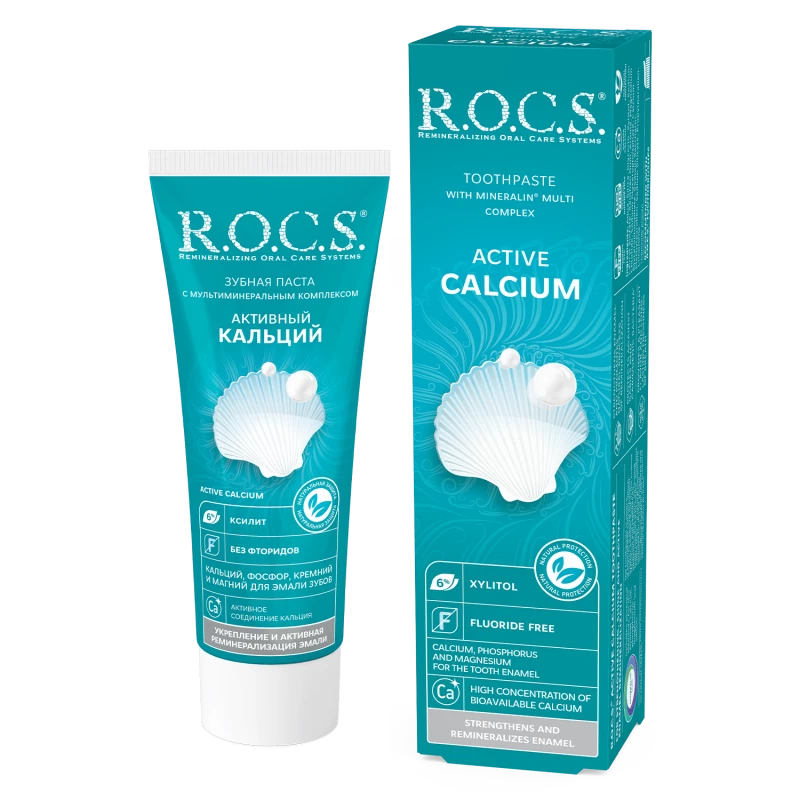 R.O.C.S. Toothpaste Active Calcium 94g