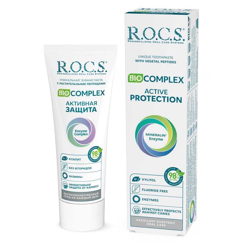 R.O.C.S. Toothpaste With Vegetal Peptides Biocomplex 94g