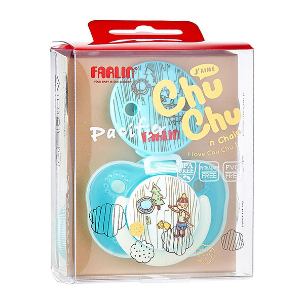 Farlin Chu Chu Pacifer With Chain 0M+ (S)