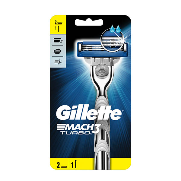 Gillette Mach3 Turbo Razor Machine With 2 Refill Head