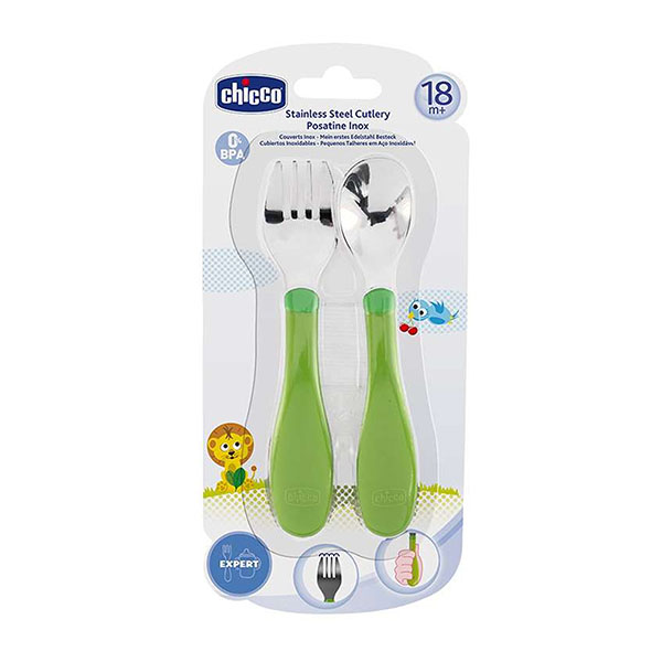 Chicco Stainless Steel Cutlery 18M+