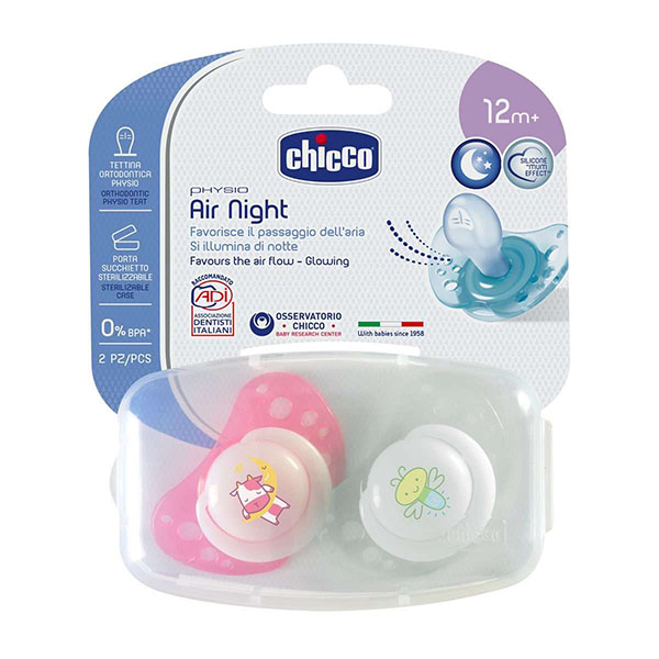 Chicco Soother Air Night 2 Pieces 12M+