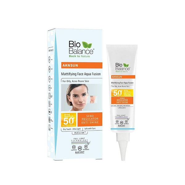 Bio Balance Aknsun Mattifying Face Sunblock Spf50+, 40Ml