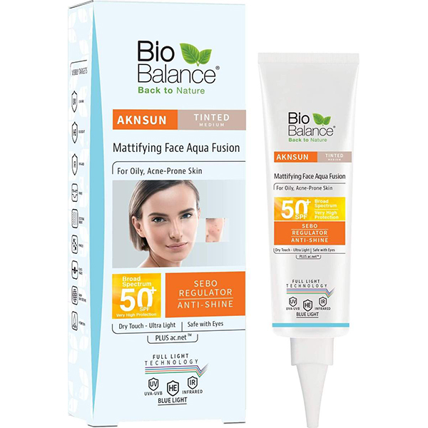 Bio Balance Aknsun Tinted Sunblock Spf50+, 40Ml