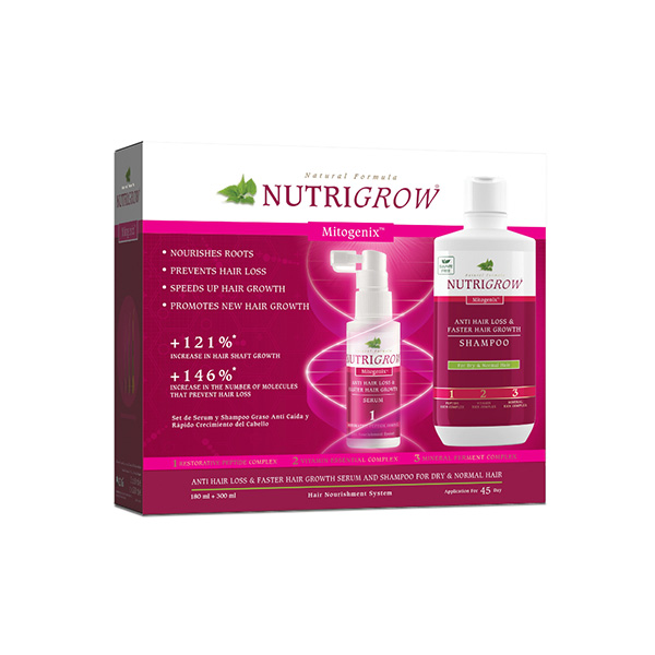 Nutrigrow Hair Serum With Shampoo For Dry And Normal Hair