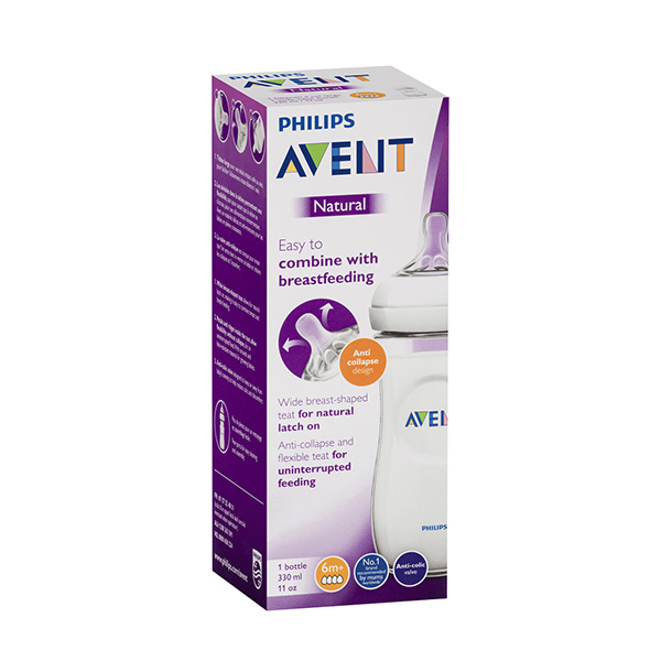 Avent Natural Bottle 6M+, 330Ml