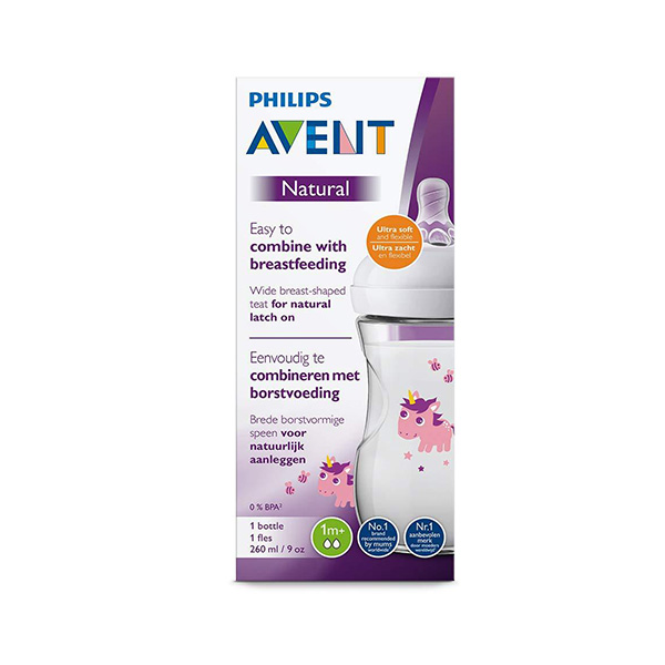 Avent Natural Bottle 1M+, 260Ml Unicor