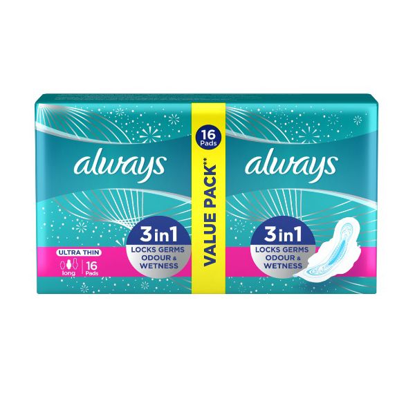 Always Ultra Thin Value Pack Extra Long 16 Pads