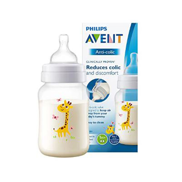 Avent Classic Bottle Giraffe 260 ML +1M