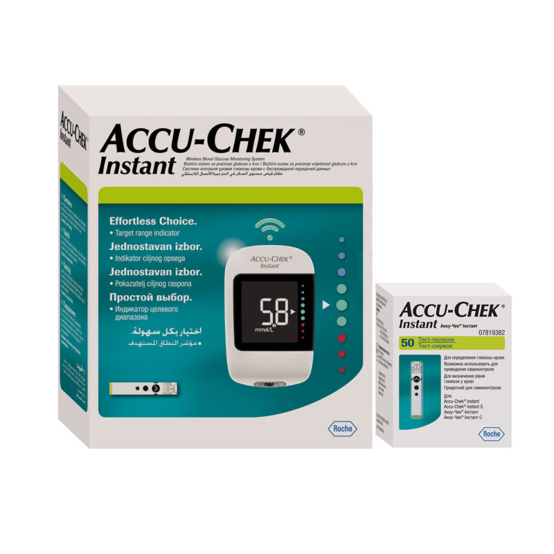 Accu Chek Instant Glucose Monitor With 50 Strip