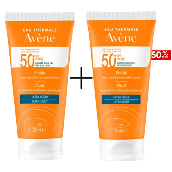 Avene Sunblock Fluid Spf50+ (40Ml) Duo Offer