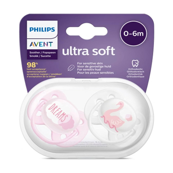 Avent Soother Ultra Soft 0-6M Girl
