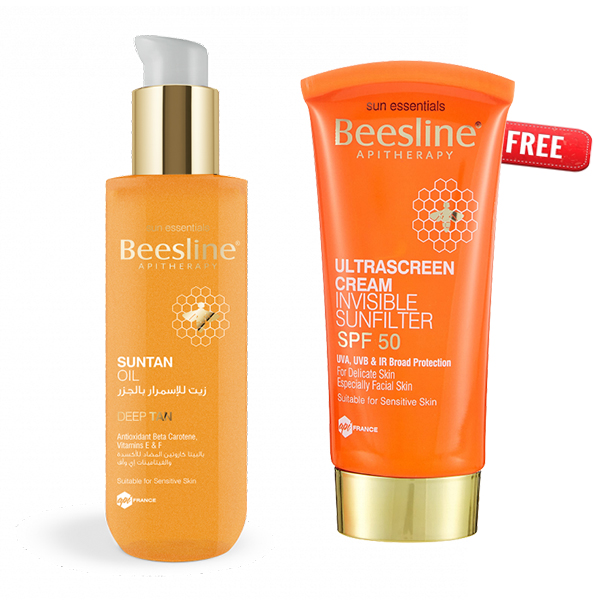 Beesline Suntan Oil + Ultrascreen Cream Invisible Sunfilter Offer