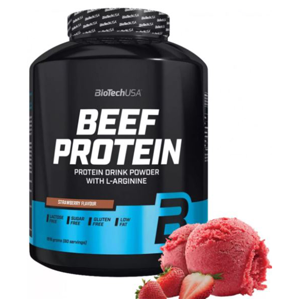 Biotech USA Beef Protein Drink Powder 1816 Gram - Strawberry