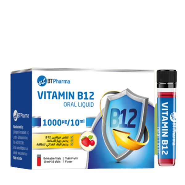 Bt Pharma Vitamin B12 (1000 µg/10ml) Oral Liquid 10 Vials