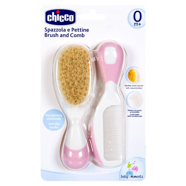 Chicco Brush And Comb Pink