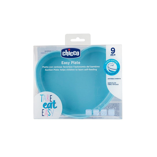 Chicco Heart Shaped Plate Teal 9M+