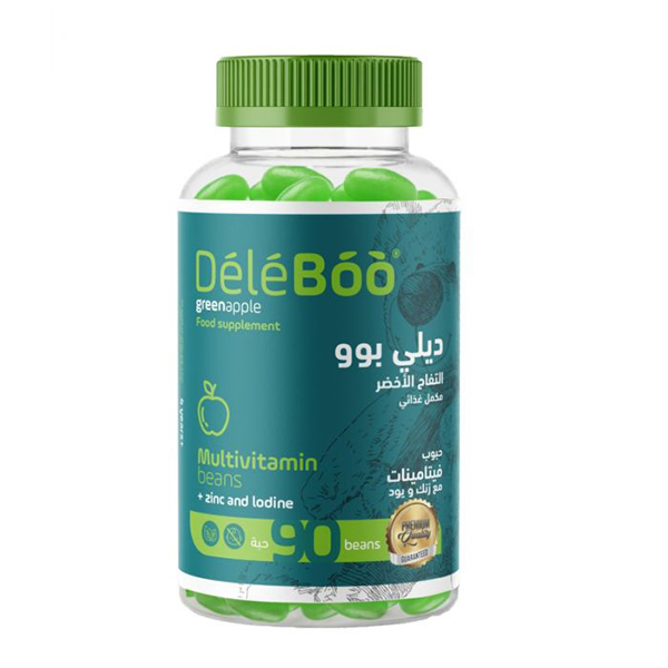Deleboo Apple Multivitamin, Zinc And Iodine 90 Beans