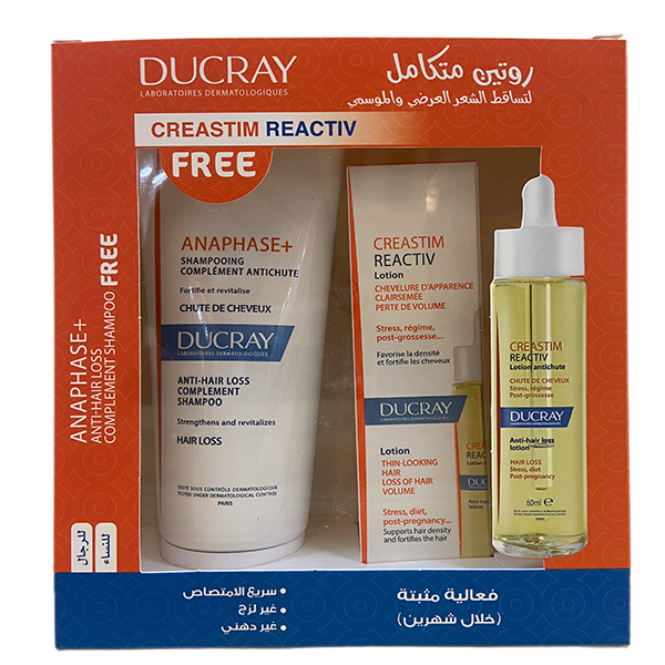 Ducray Creastim Lotion With Anaphase Shampoo Free