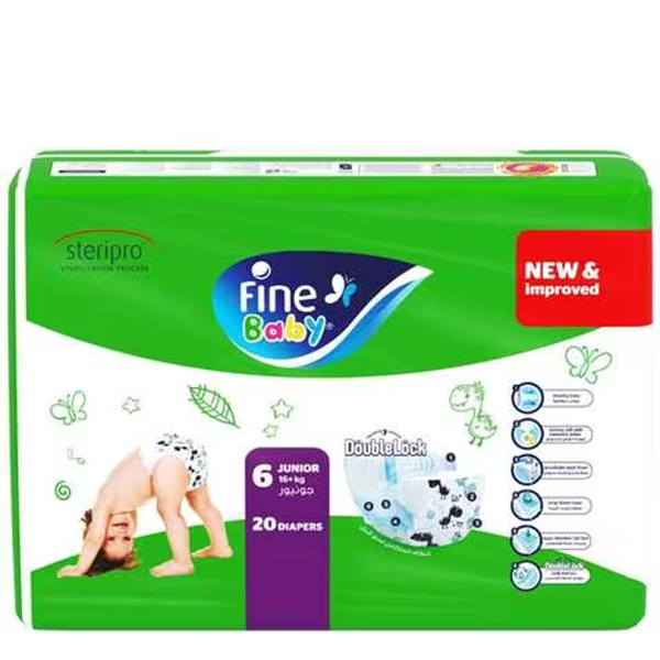 Fine Baby Diapers XX-Large Size 6, (16+ Kg), 20 Diapers