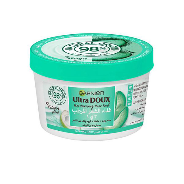 Garnier Ultra Doux Moisturising Aloe Vera 3-in-1 Hair Food For Normal Hair 390ml