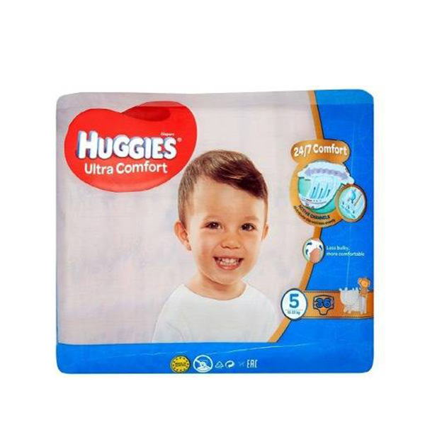 Huggies Diapers Size (5) 12-22 Kgs 36 Diapers