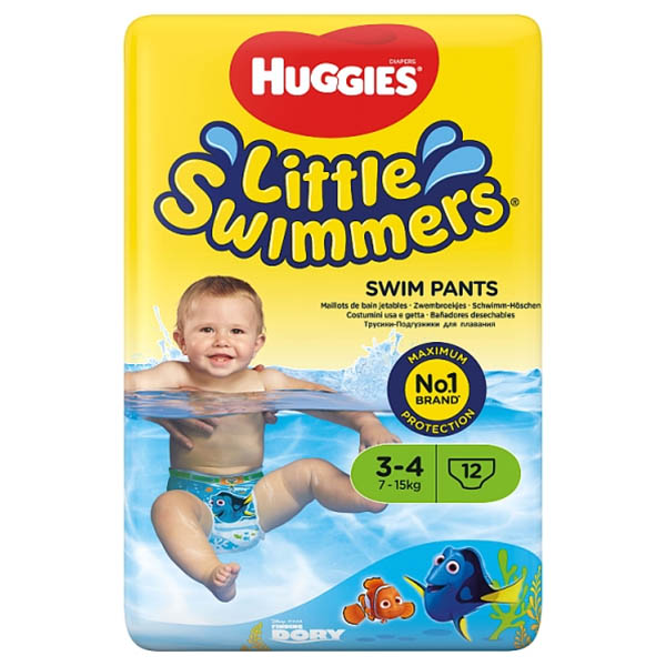 Huggies Little Swimmers 3-4, (7-15 Kg) 12 Pants