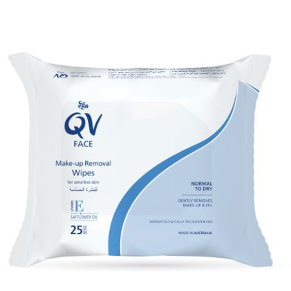 QV Face Make-Up Removal Wipes 25 Pieces