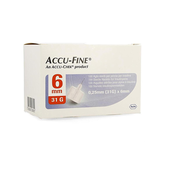 Accu Fine Single Use Insulen Pen Needles 6Mm 31G
