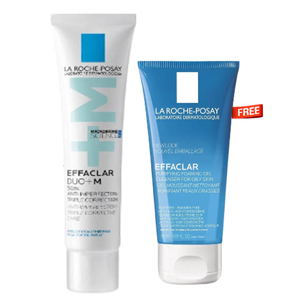 La Roche-Posay Effaclar Duo+M 40Ml + (Effaclar Gel 50Ml Free) Offer
