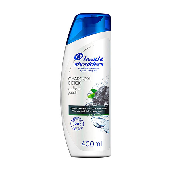 Head And Shoulders Charcol Detox Hair Silky Black Shampoo 400Ml
