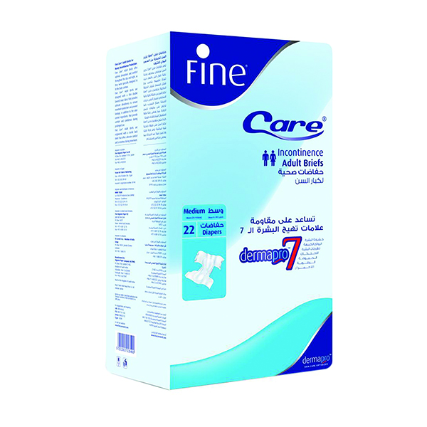 Fine Care Incontinence Unisex Briefs, Medium 75-110 Cm 22 Diaper
