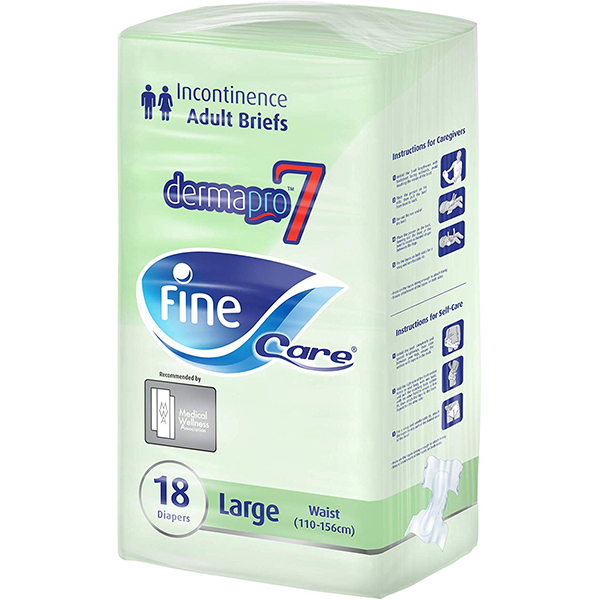 Fine Care Incontinence Unisex Briefs, Large 110-156 Cm 18 Diaper
