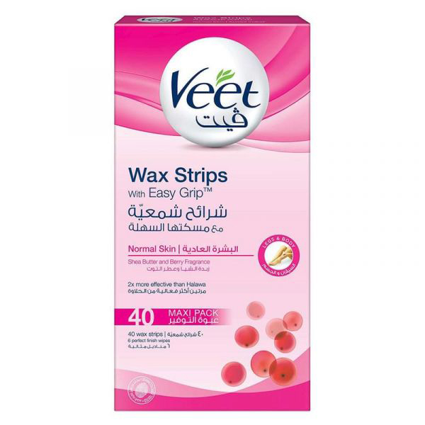 Veet Hair Removing Strips For Normal Skin 40 Strips