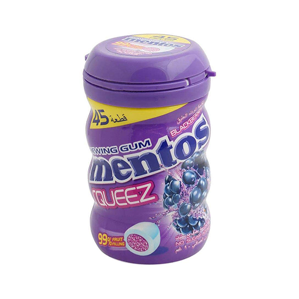 Mentos Squeez Blackberry Gum 45 Pieces