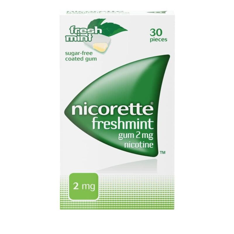 Nicorette Freshmint Nicotine Gum 2Mg 30 Pieces