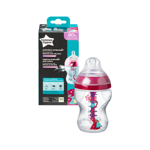 Tommee Tippee Advanced Anti Colic Bottle Pink 0M+, 260Ml