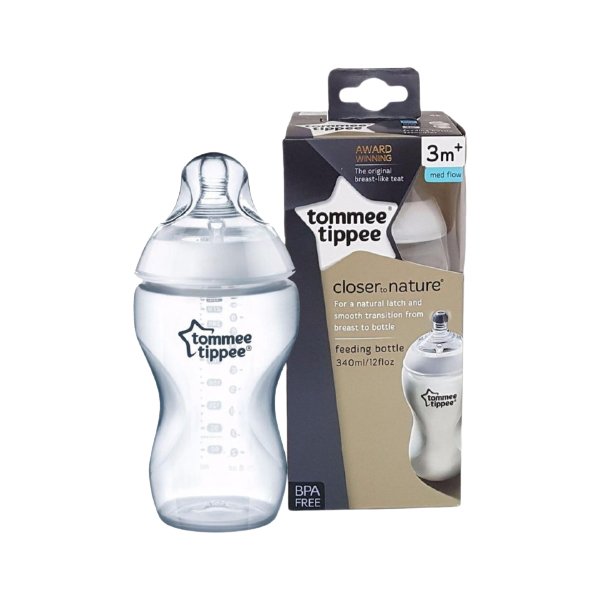 Tommee Tippee Closer To Natural Bottle White 3M+, 340Ml
