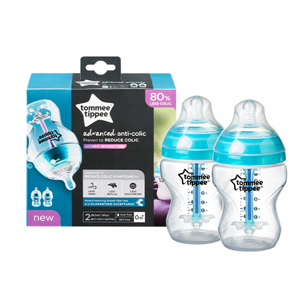 Tommee Tippee Advanced Anti Colic Bottle 2 Pieces 0M+, 260Ml