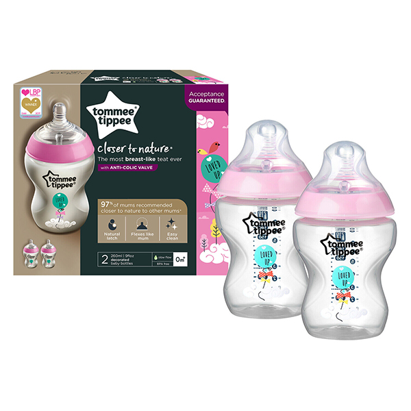 Tommee Tippee Feeding Bottle 260ML 2PCS Girl