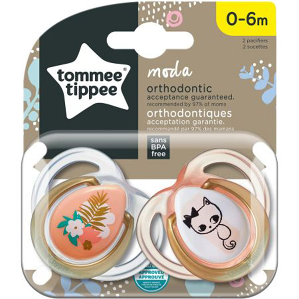 Tommee Tippee Soother 0-6M 2PCS Girl