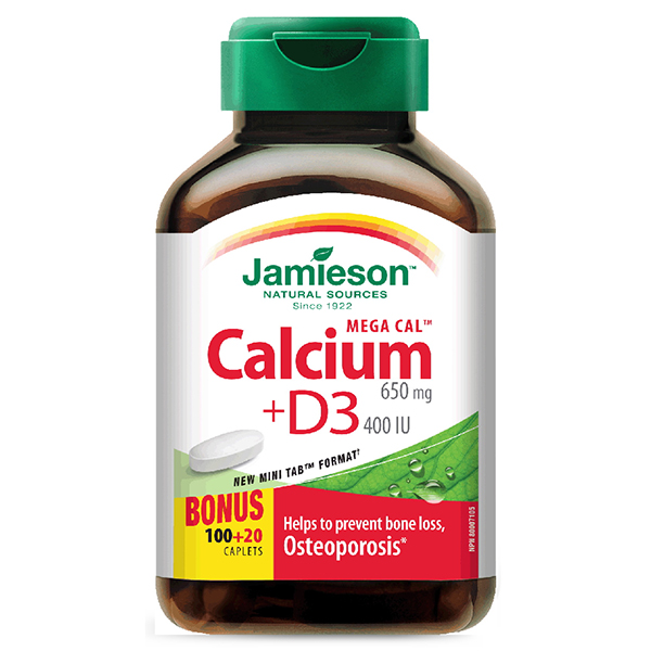 Jamieson Mega Cal Calcium with Vitamin D3 120 Capsule