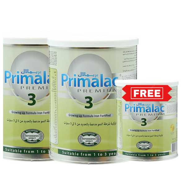 Primalac Baby Milk Stage 3 (1-3) Years 2 Pieces Offer 400G free