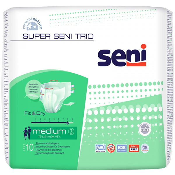 Seni Super Trio Medium 10 Diaper