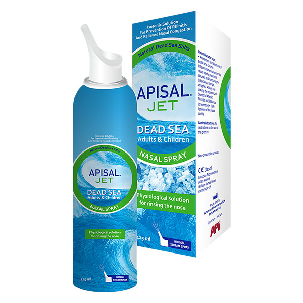 Apisal Nasal Jet Spray Dead Sea Salt Spray 125Ml.