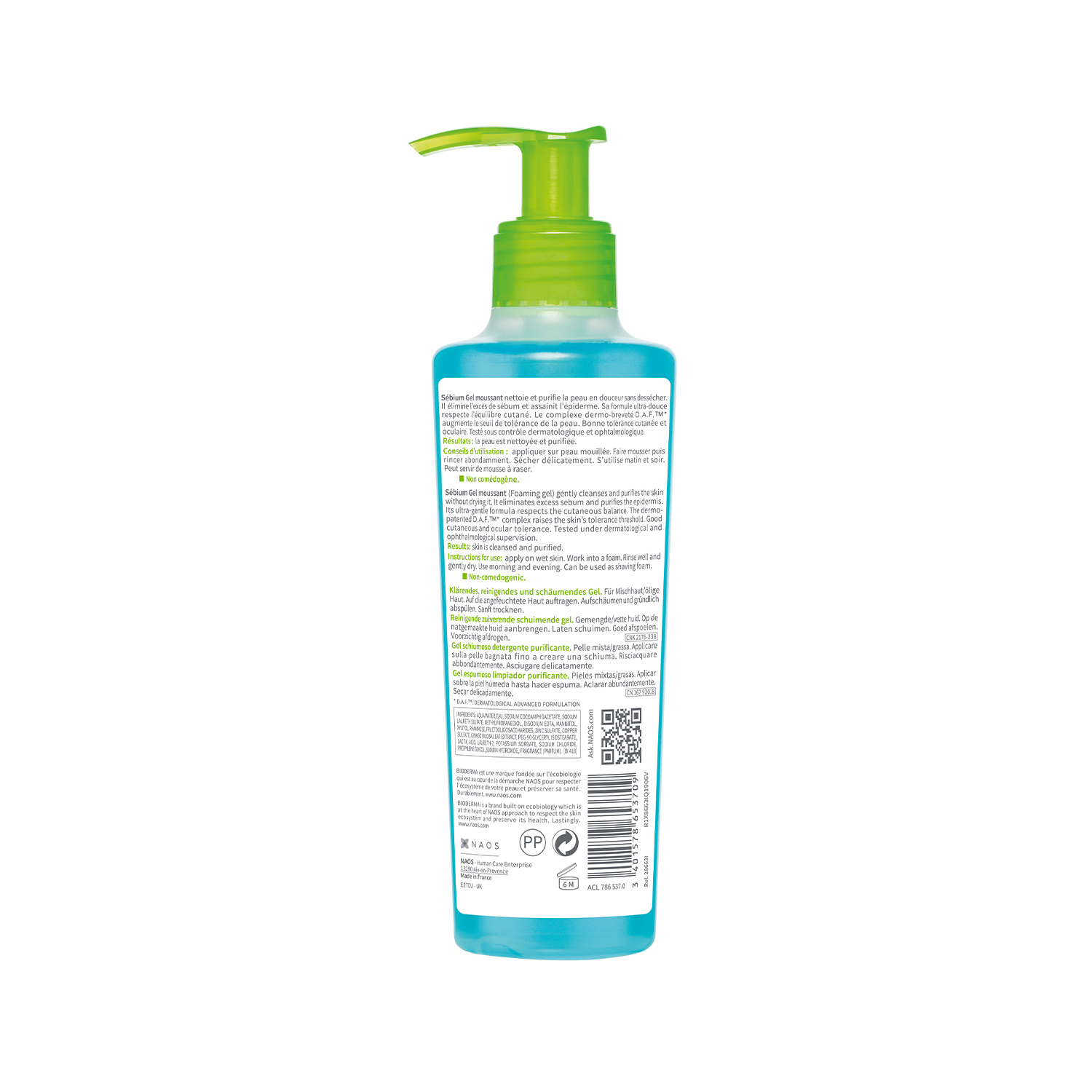 Bioderma Sebium Purifying Cleansing Foaming Gel 200Ml - Image 2