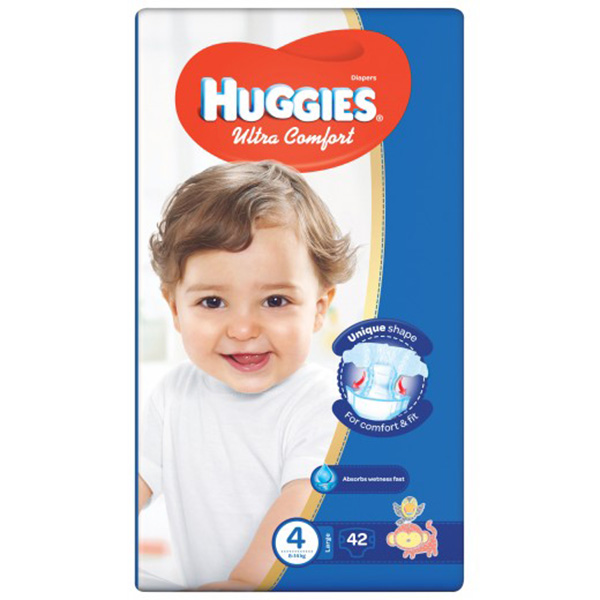 Huggies Diapers Size (4) 8-14 Kgs Jumbo 42 Diapers