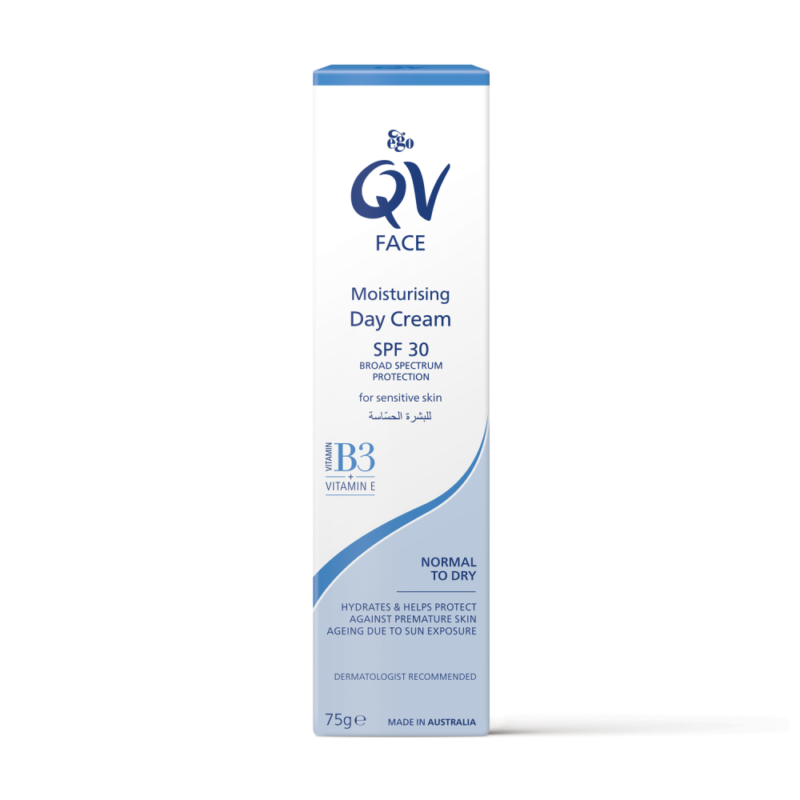Qv Face Moisturising Day Cream SPF 30 Sensitive Dry And Normal Skin 75g